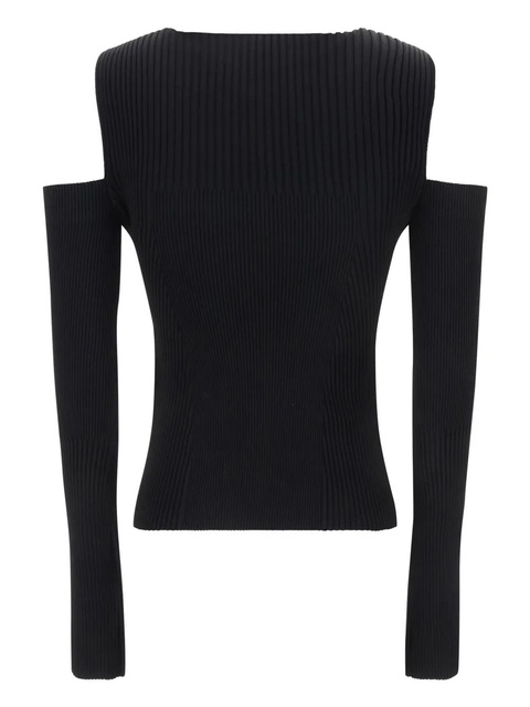 Alexander McQueen striped top - Black - zdjęcie produktu nr 2