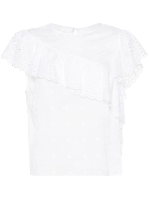 MARANT ÉTOILE Sorani broderie-anglaise blouse - White - zdjęcie produktu nr 1