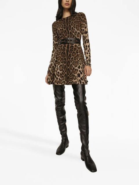 Dolce & Gabbana leopard-print short dress - Brown - zdjęcie produktu nr 1