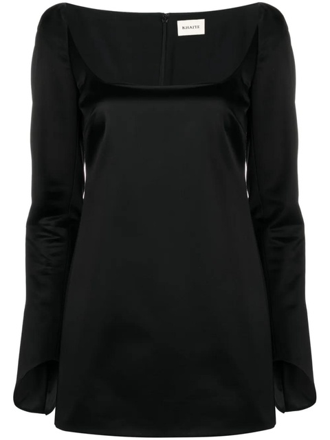KHAITE Tate satin mini dress - Black - zdjęcie produktu nr 1