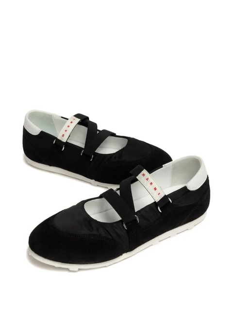Marni elastic strap ballerina sneakers - Black - zdjęcie produktu nr 1