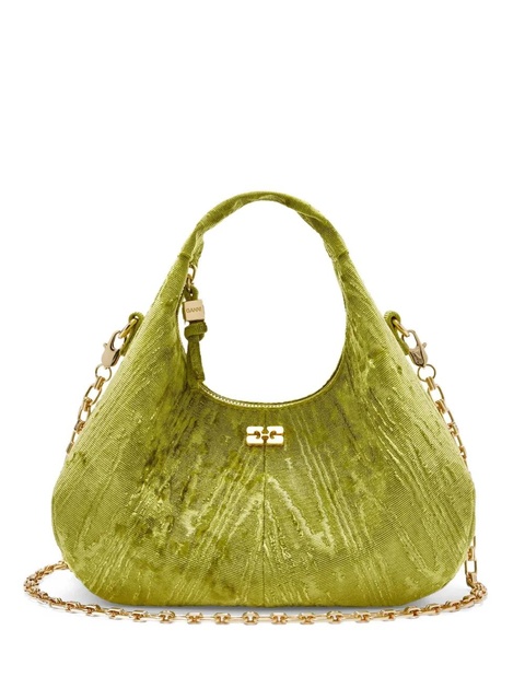 GANNI logo-plaque shoulder bag - Green - zdjęcie produktu nr 1