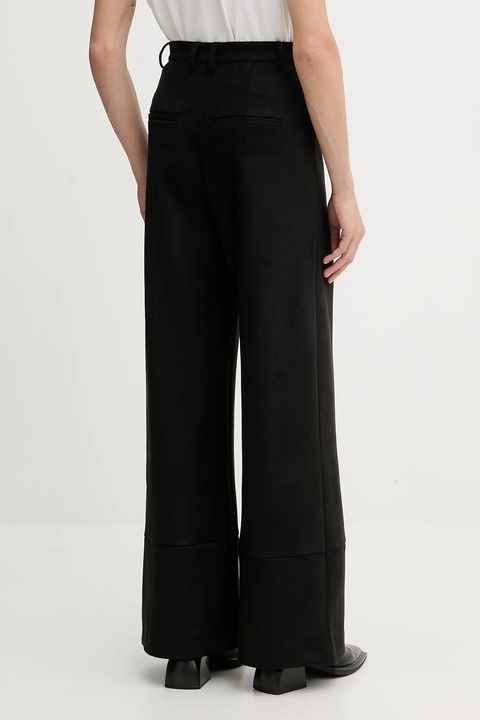 Bardot spodnie damskie kolor czarny dzwony high waist 58936PB4 - zdjęcie produktu nr 2