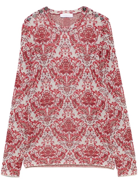Rabanne paisley-jacquard top - Silver - zdjęcie produktu nr 1