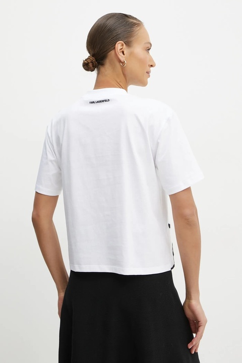 Karl Lagerfeld t-shirt bawełniany damski kolor biały A1W17013 - zdjęcie produktu nr 2