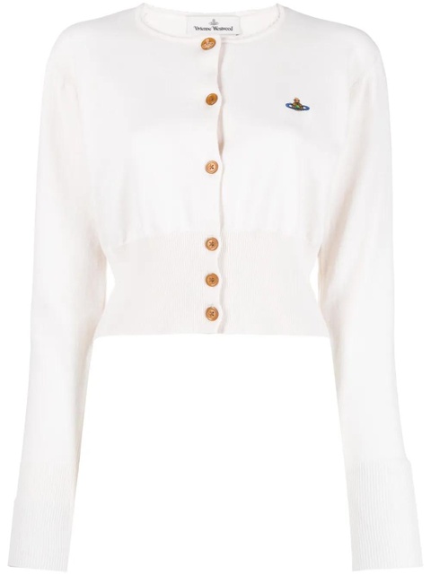 Vivienne Westwood Bea Orb logo-embroidered cardigan - Neutrals - zdjęcie produktu nr 1