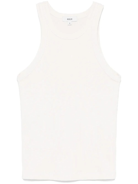 AGOLDE ribbed-knit tank top - White - zdjęcie produktu nr 1