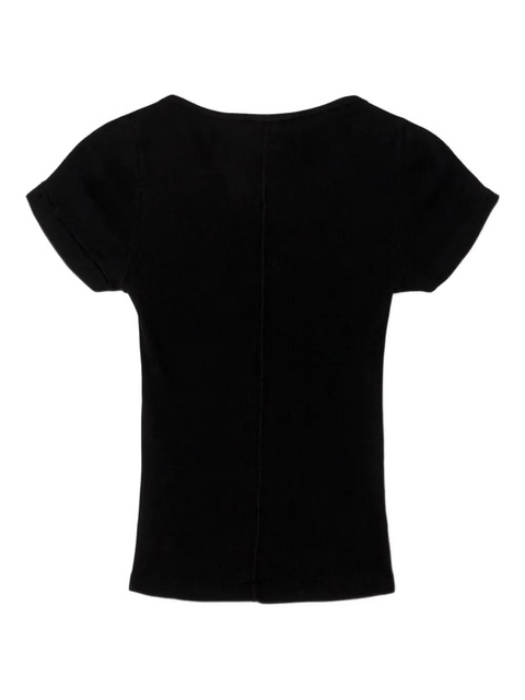 RE/DONE ribbed round-neck tee - Black - zdjęcie produktu nr 2