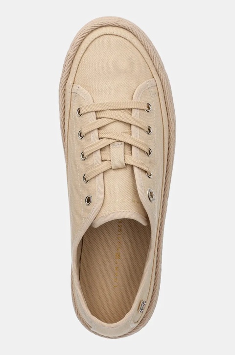 Tommy Hilfiger tenisówki VULC ESPADRILLE SNEAKER kolor beżowy FW0FW08404 - zdjęcie produktu nr 2