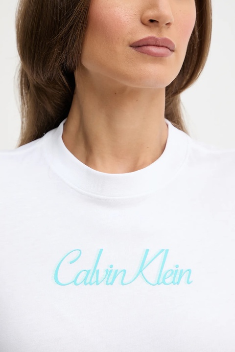 Calvin Klein Jeans t-shirt bawełniany damski kolor biały LV047C854G - zdjęcie produktu nr 2