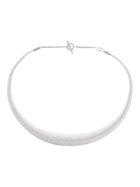 Jil Sander thread-embroidered necklace - Silver - zdjęcie produktu nr 1