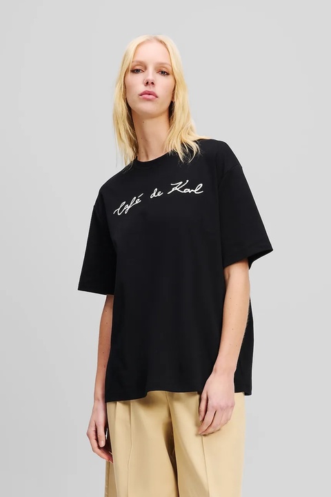 Karl Lagerfeld t-shirt bawełniany damski kolor czarny A2W17088 - zdjęcie produktu nr 1