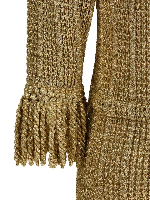 Valentino Garavani openwork lamé dress - Gold - zdjęcie produktu nr 2
