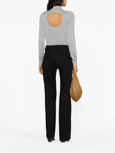 Victoria Beckham high-waist cotton trousers - Black - zdjęcie produktu nr 2