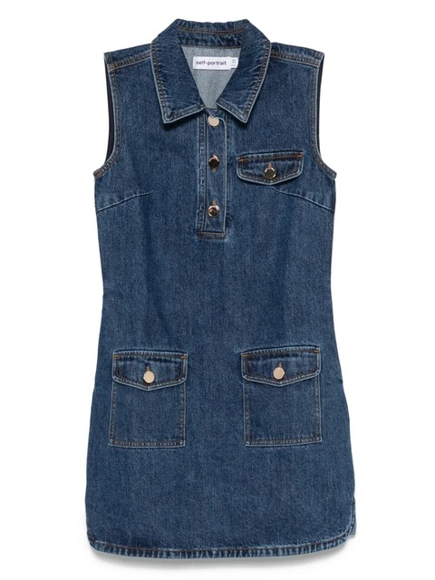 Self-Portrait denim dress - Blue - zdjęcie produktu nr 1