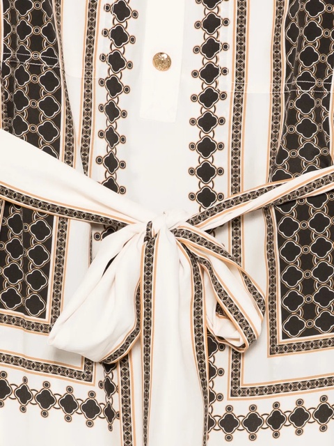ZIMMERMANN geometric-print belted dress - Neutrals - zdjęcie produktu nr 2