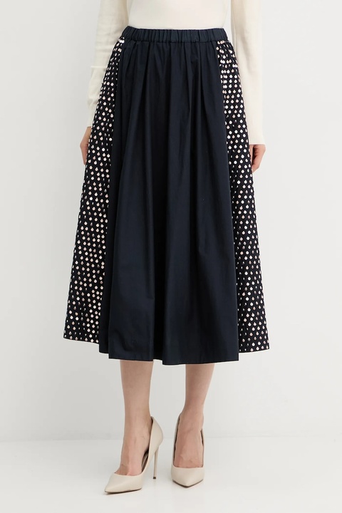 Forte Forte spódnica bawełniana kolor granatowy maxi rozkloszowana 14114.my.skirt - zdjęcie produktu nr 1