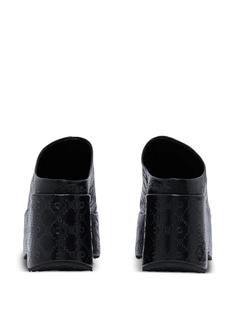 Marine Serre Moonagram-embossed mules - Black - zdjęcie produktu nr 2