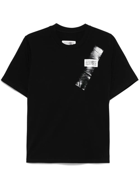 MM6 Maison Margiela numbers-motif T-shirt - Black - zdjęcie produktu nr 2