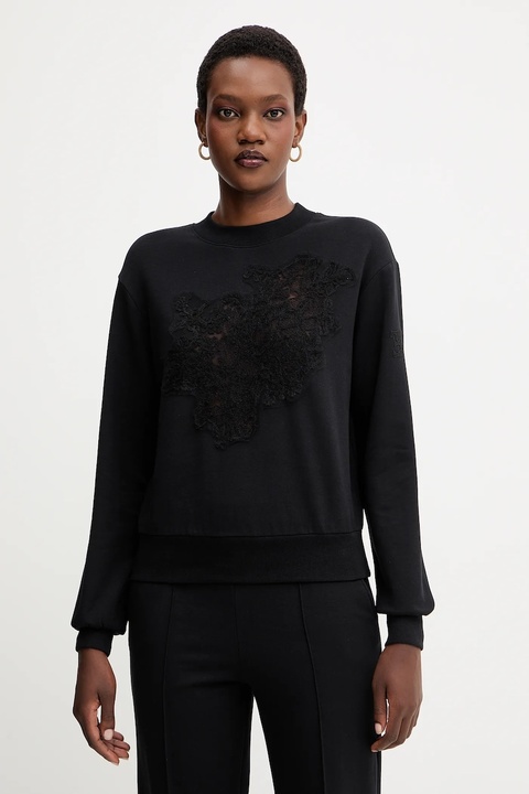Ermanno Scervino bluza damska kolor czarny z aplikacją D474M607LEM - zdjęcie produktu nr 1