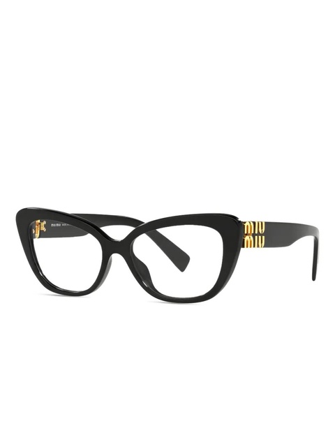Miu Miu Eyewear cat-eye logo glasses - Black - zdjęcie produktu nr 1