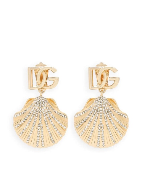 Dolce & Gabbana DG shell drop clip-on earrings - Gold - zdjęcie produktu nr 1