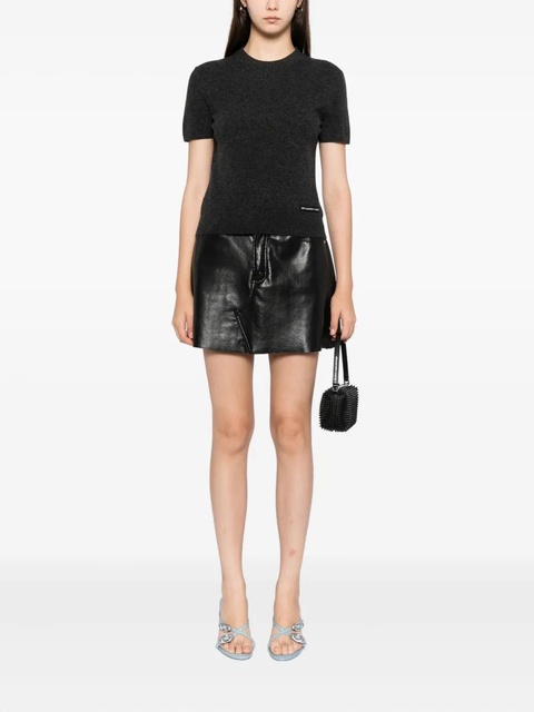 Alexander Wang logo-patch top - DARK GREY - zdjęcie produktu nr 2