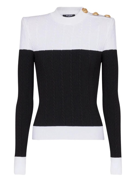 Balmain two-tone jumper - Black - zdjęcie produktu nr 1