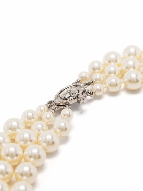 Vivienne Westwood three-row pearl choker necklace - White - zdjęcie produktu nr 2