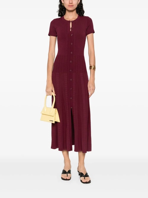 SANDRO knitted midi dress - Red - zdjęcie produktu nr 2