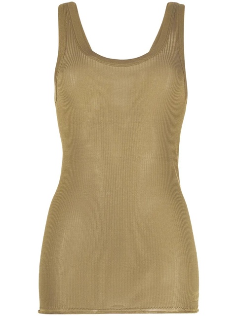 LEMAIRE ribbed silk-jersey tank top - Green - zdjęcie produktu nr 1