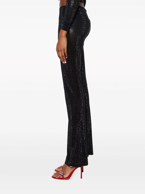 Alexander Wang metallic-threading bootcut trousers - Black - zdjęcie produktu nr 1