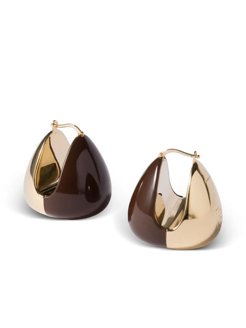 Miu Miu two-tone hoop earrings - Gold - zdjęcie produktu nr 1