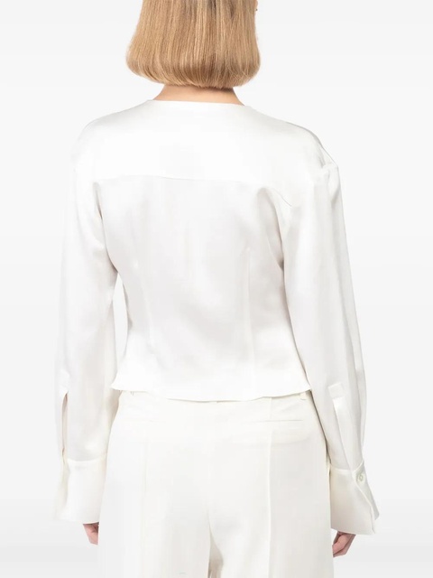 Blumarine draped blouse - White - zdjęcie produktu nr 2