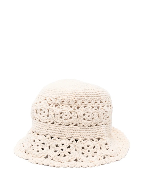 Maje crocket-knit bucket hat - Neutrals - zdjęcie produktu nr 2