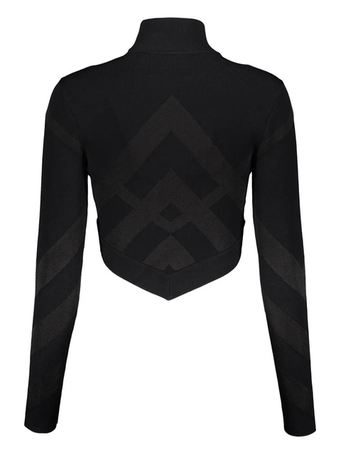 Burberry patterned-jacquard T-shirt - Black - zdjęcie produktu nr 2