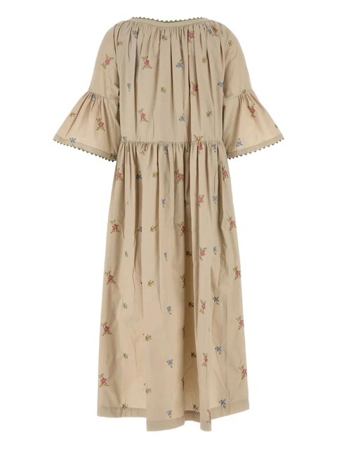 Weekend Max Mara Taso embroidered flounce-sleeve dress - Neutrals - zdjęcie produktu nr 2