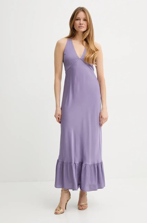 Twinset sukienka kolor fioletowy maxi rozkloszowana 251TT2191 - zdjęcie produktu nr 1