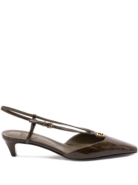 FENDI 40mm slingback pointed-toe heeled pumps - Green - zdjęcie produktu nr 1