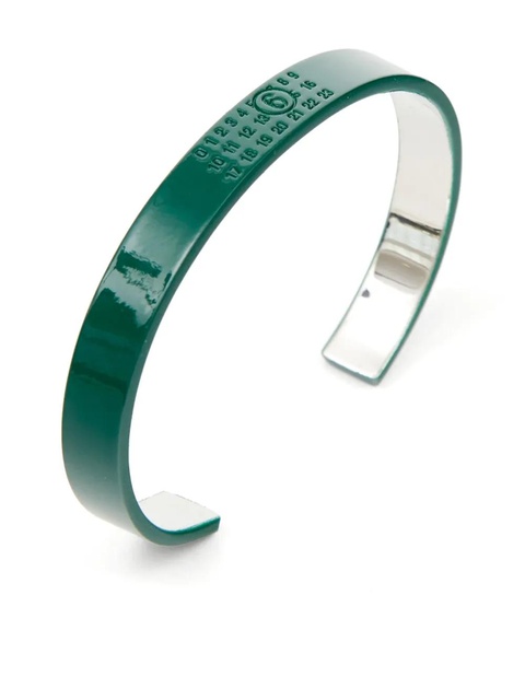 MM6 Maison Margiela 8mm minimal logo cuff - Green - zdjęcie produktu nr 2