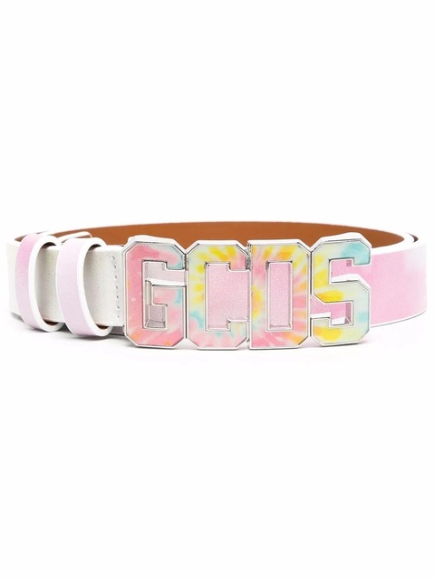 GCDS tie-dye print buckle belt - White - zdjęcie produktu nr 1
