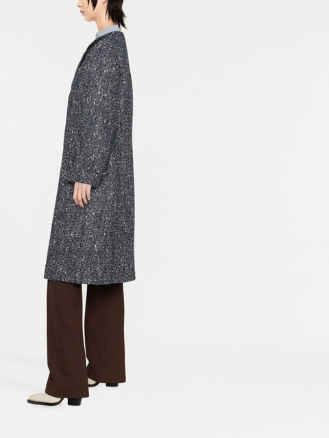 ETRO Pegaso-button tweed coat - Blue - zdjęcie produktu nr 2