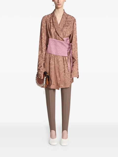 DRIES VAN NOTEN jacquard wrap top - Pink - zdjęcie produktu nr 2