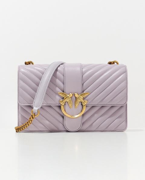 PINKO - Lawendowa torebka Love Classic Chevron CL - zdjęcie produktu nr 2