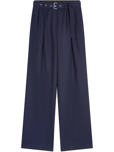 DRIES VAN NOTEN pleat-detailing trousers - Blue - zdjęcie produktu nr 1