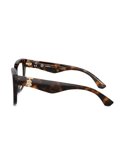 Burberry Eyewear logo-plaque square-frame glasses - Brown - zdjęcie produktu nr 2