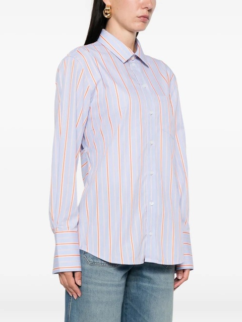 Victoria Beckham striped cotton long-sleeve shirt - Blue - zdjęcie produktu nr 2