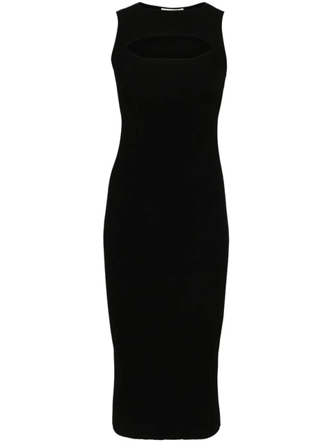 Alexander McQueen cut-out ribbed maxi dress - Black - zdjęcie produktu nr 1