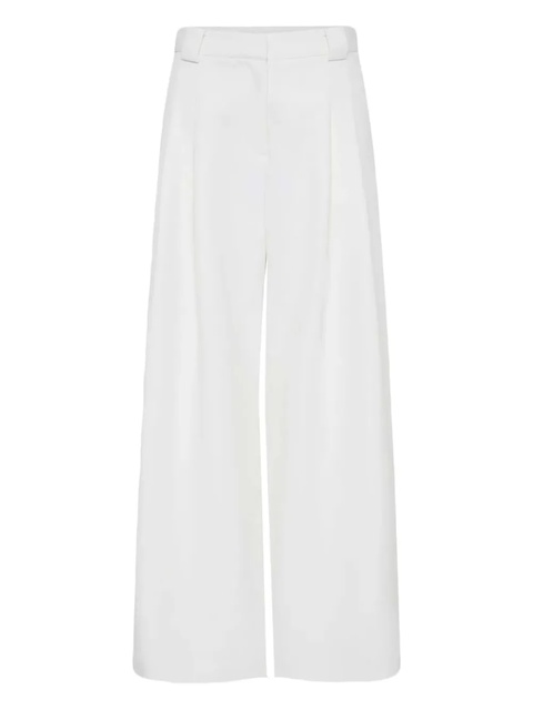 St. Agni pleated wide-leg trousers - White - zdjęcie produktu nr 1