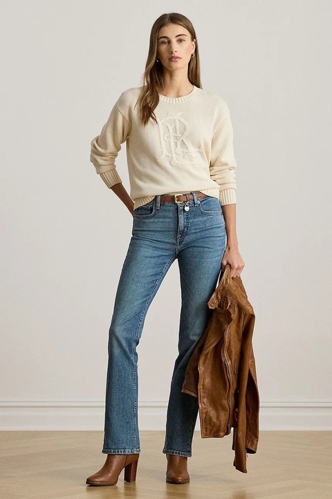 Lauren Ralph Lauren sweter bawełniany damski kolor beżowy 200979653 - zdjęcie produktu nr 2